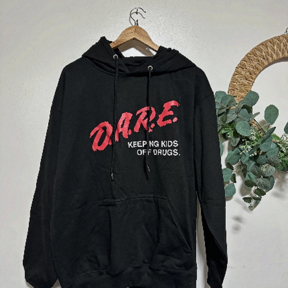 DARE Black Hoodie with Red Logo